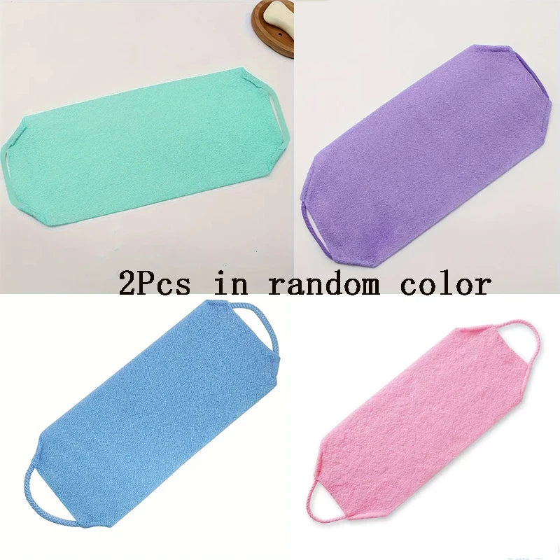 gant bain exfoliant bleu vert violet rose blanc durable réutilisable absorbant