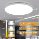 lampe minimaliste noir réglable télécommande éclairage maison salon led 30w 40w 3000k 4000k 6500k