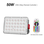 projecteur led rgb ip66 moderne télécommande 220v 100w 200w extérieur aluminium