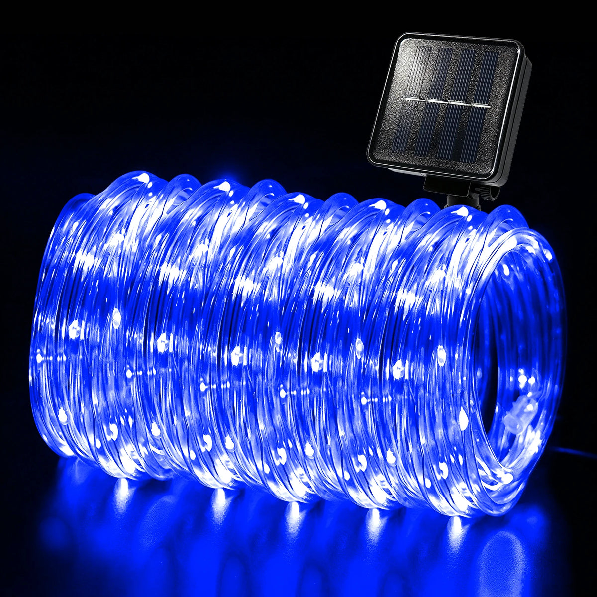 guirlande lumineuse solaire extérieure étanche led jardin terrasse décoration Noël arbre pelouse moderne transparente