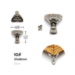 pieds boîte vis or argent bronze classique élégants ornements sculptural fixés bois
