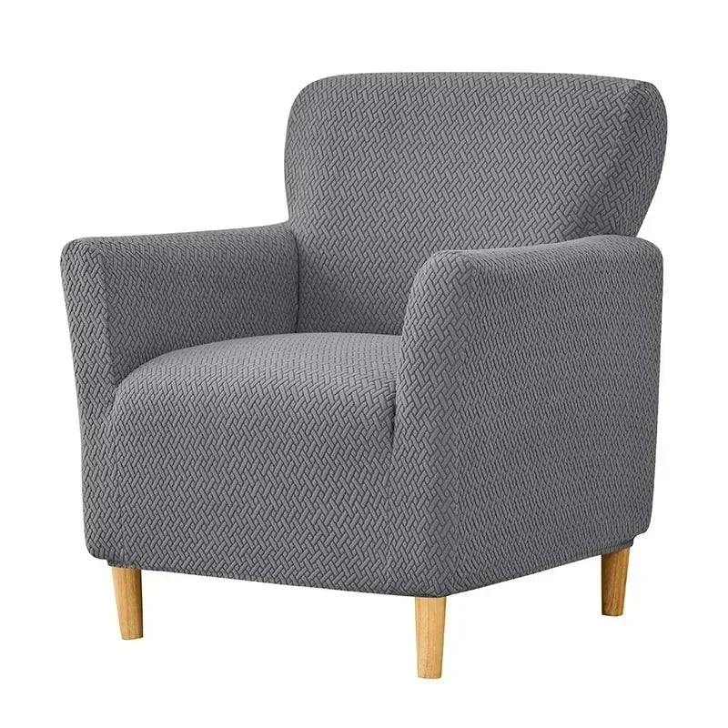 Fauteuil couverture jacquard extensible polyestère moderne gris vert rouge noirextérieurintérieurmachine