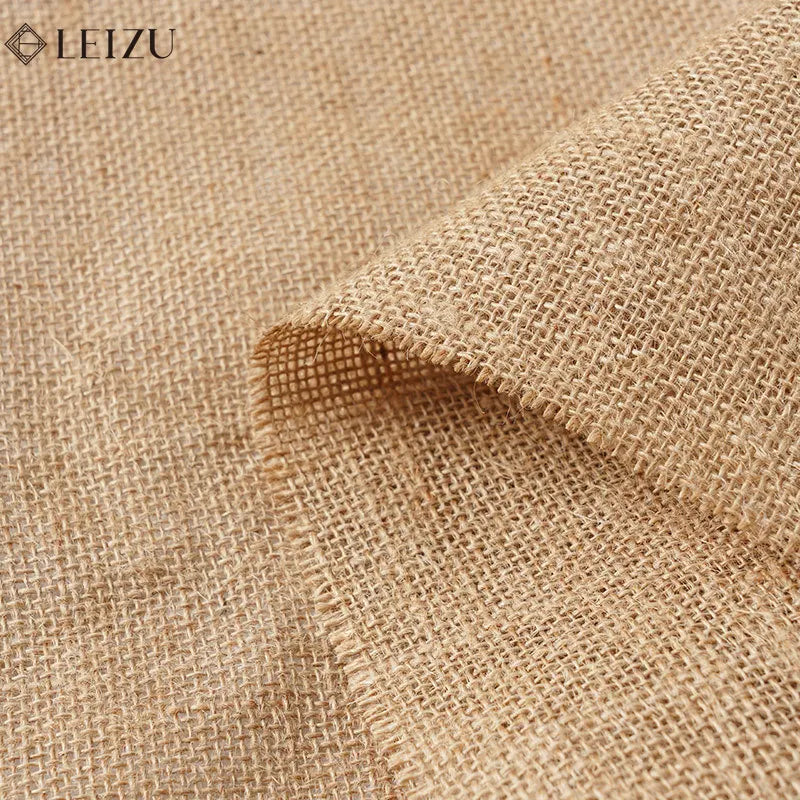 tissu jute beige clair rustique tissé poncé bricolage décoration festive naturelle opaques matériaux