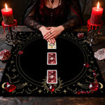 tapis astrologiques motifs magiques tarot divination esoterique decoratif quartz amethyste