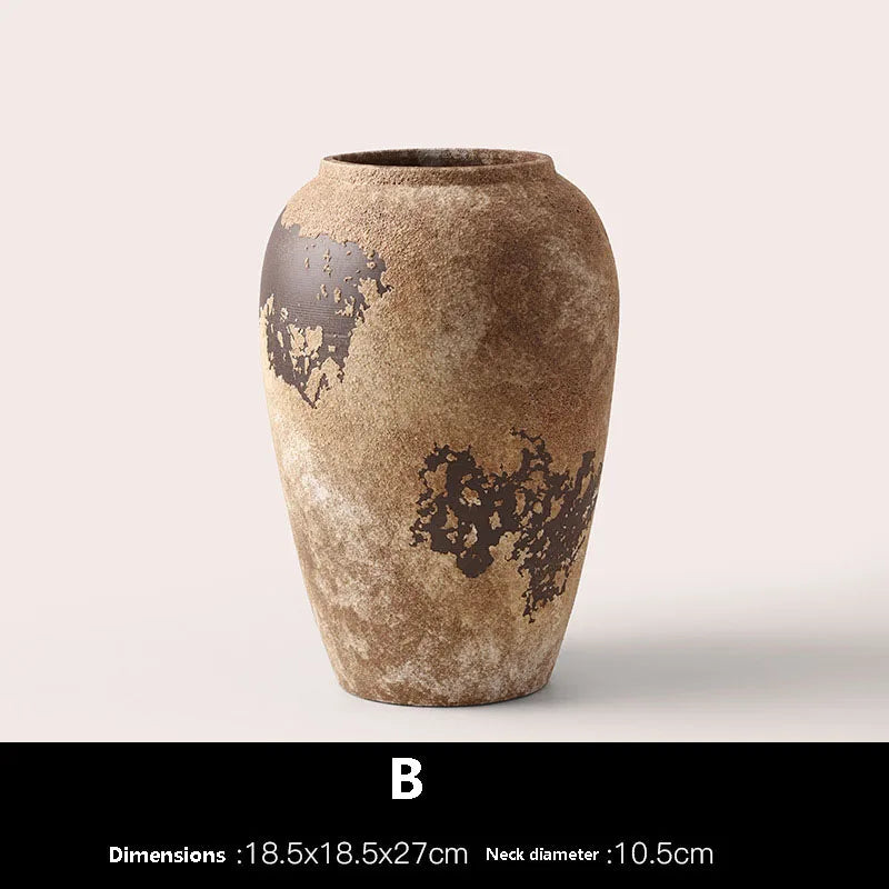 vase japonais ikebana branches séchées minimaliste rustique couleur beige marron
