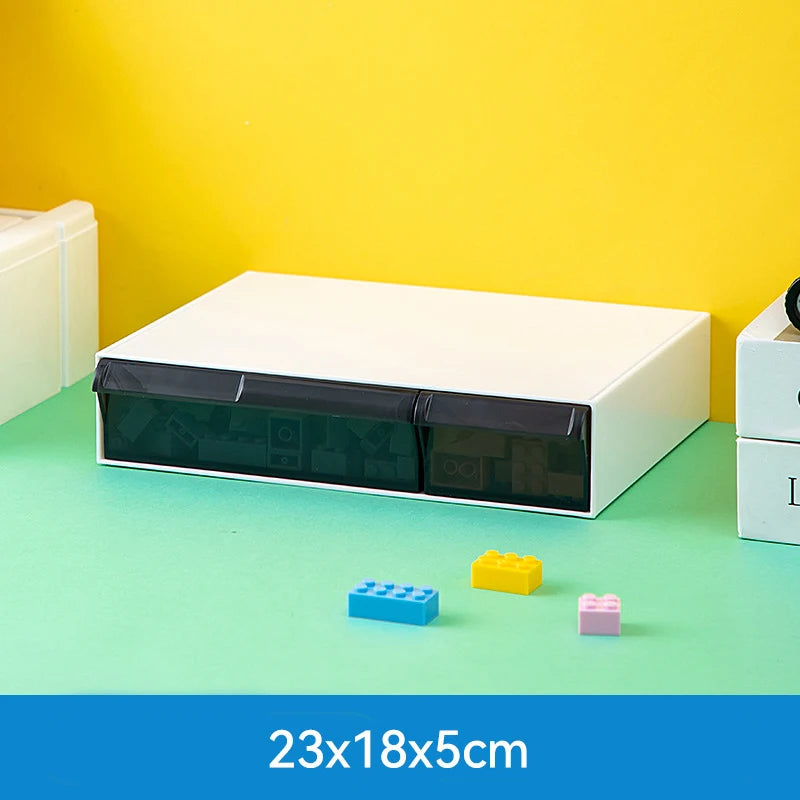boîtes rangement jouets blanc transparent modernes réutilisables respectueux environnement cosmétiques articles divers poignées noires