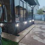 lumière murale led moderne noir ip65 249lm 12w 85265v waterproof(vis)