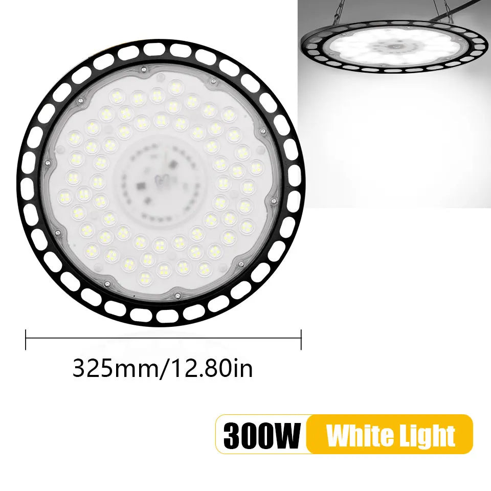 lampe led ufo haute baie super lumineuse blanc moderne atelier garage industrielle 220v ul