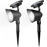 projecteur solaire extérieur moderne étanche ip65 led noir piquet fixations panneau solaire commutateur étanche