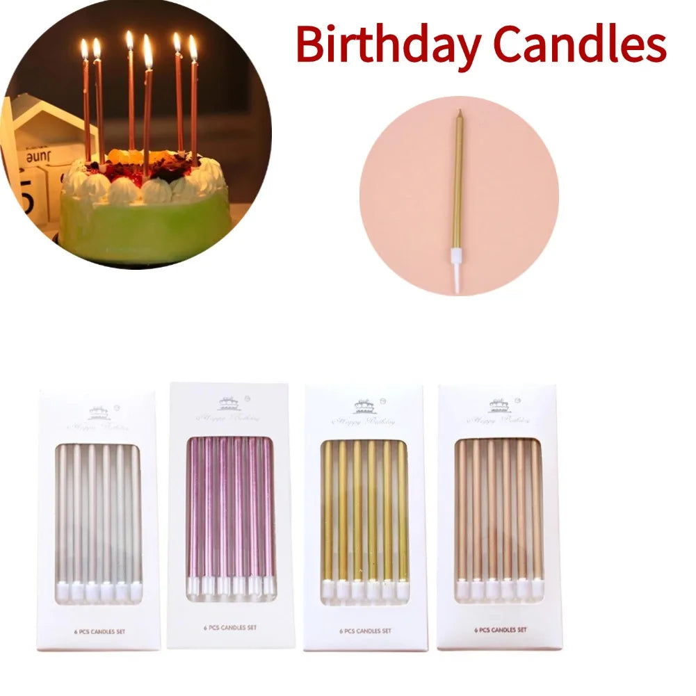 bougies anniversaire or rose blanc rayures modernes adhésives decoration gateau couleur soi même reception