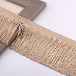 ruban franges or beige olive marron tissé classique 12cm largeur 12mètres polyester écologique decoration