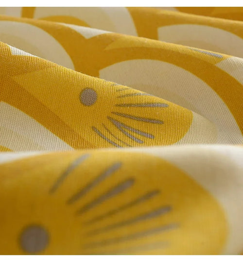 rideau moderne jaune blanc motif géométrique opacité salon chambre salon maison décoration