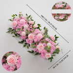 guirlande florale artificielle moderne décoration mariage anniversaire fête extérieure roses blanches vertes