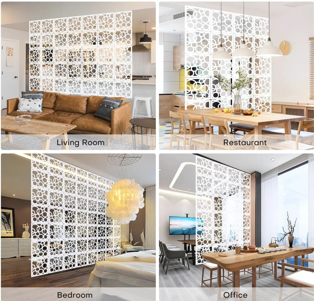 paravent cloison décorative motif floral semi transparent moderne ethnique pièces accrochables chambre salon