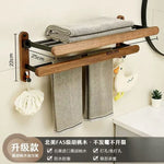 étagères salle bain modernes rustiques bois aluminium non perforées installer murales serviettes brosse dents