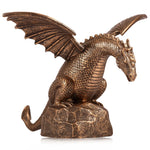 statue dragon bronze artisanale ailes détachables opaques jardin eau décoration résine