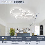 ventilateur led moderne blanc télécommande luminaire salon chambre contemporain