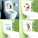 Autocollant décoratif avion sur mur de toilette