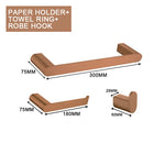 ensemble accessoires salle bain or rose brossé porte serviette savon gobelet moderne
