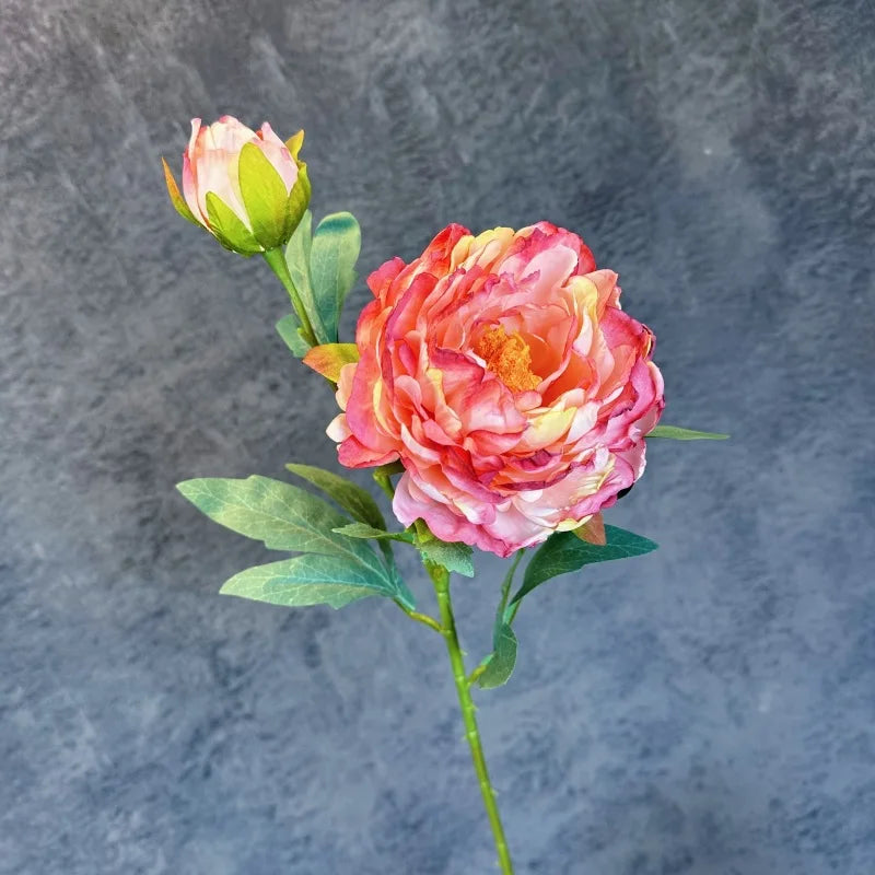 décoration mariage bouquet artificiel pivoine rose blanc naturelintérieur