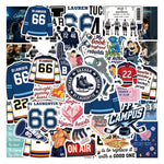 sticker adhésif motifs hockey coeurs citations personnes instruments variés populaire
