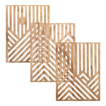 décorations murales bois sculpté motifs montagnes soleil moderne minimaliste nature ensemble pièces