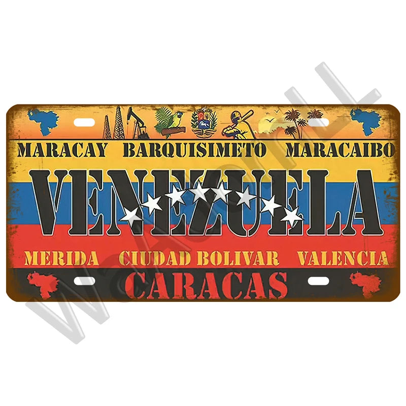 plaque voiture vintage drapeaux tour eiffel retro textes illustrations murales française bleu rouge blanc