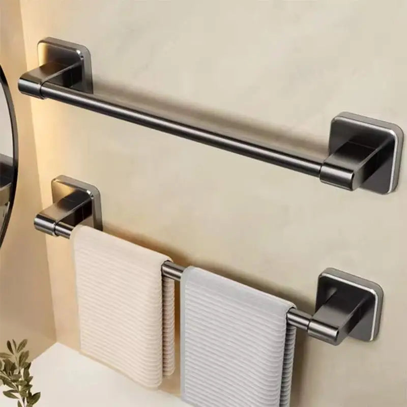 porte serviettes mural adhésif noir gris blanc lisse moderne sans perçage