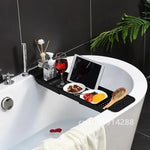 accessoires bain rangement plateau ajustable blanc noir moderne minimaliste perforé geometrique produits beauté