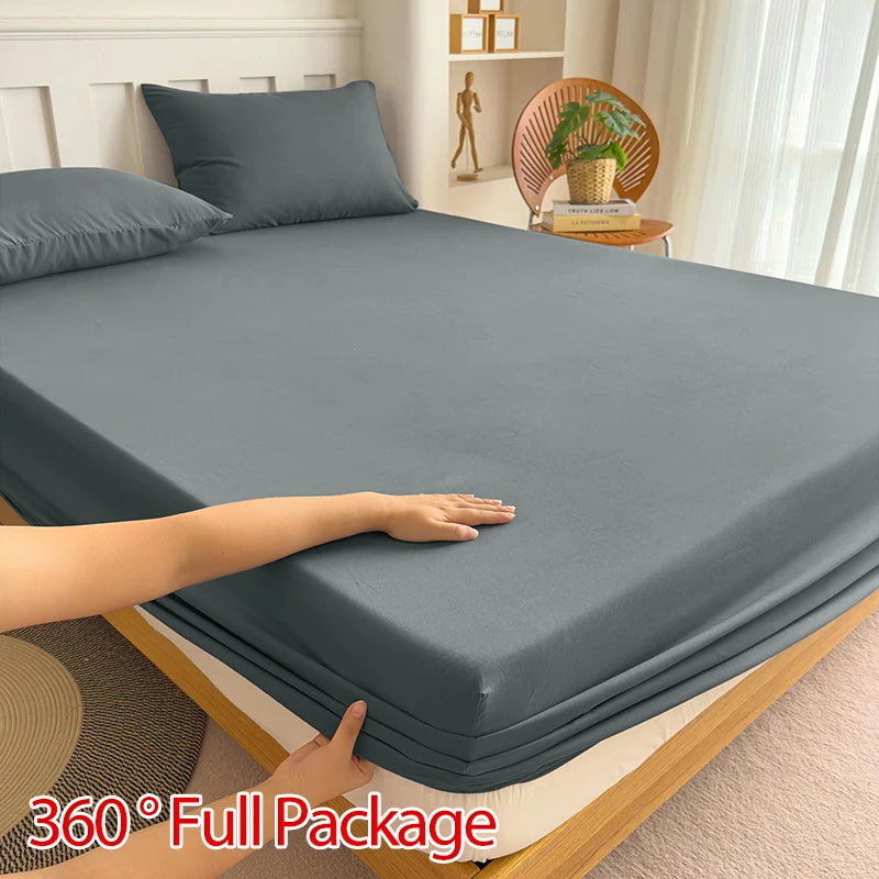 housse lit violet bleu marine gris uni anti acariens anti bactéries moderne 120x200 150x200