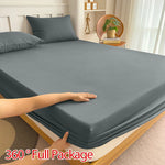 housse lit violet bleu marine gris uni anti acariens anti bactéries moderne 120x200 150x200