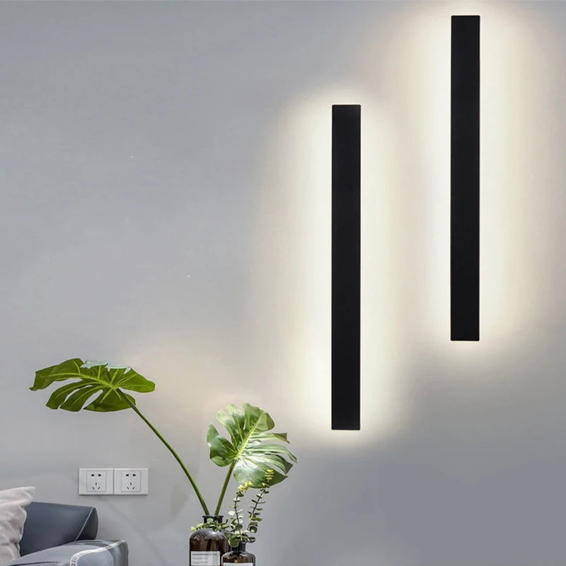 lampe murale led moderne noire blanche minimaliste éclairage quotidien cuisine chambre entrée salon