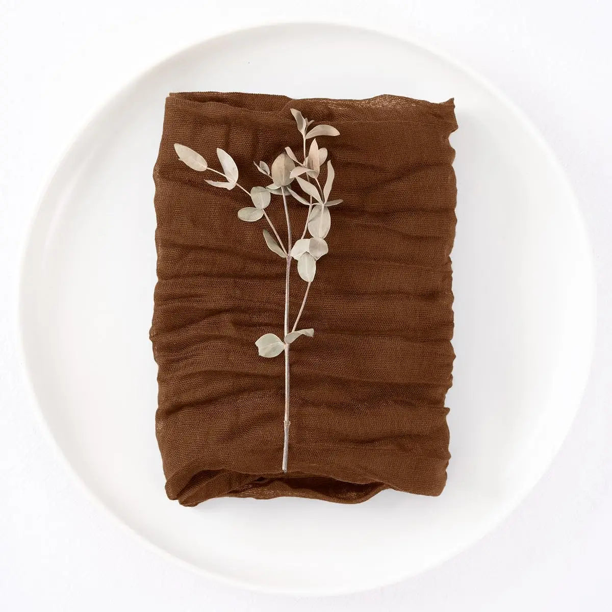 serviettes table marron plissées coton polyester modernes mariage fêtes decoration cuisine