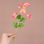 décoration intérieure bouquet artificielle fleurs soie rouge blanche ornement mariage anniversaire minimaliste