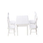 meubles miniatures maison poupée table chaises blancs portraits plantes classiques