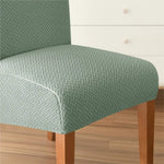 housse chaise moderne tissu géométrique vert clair protection salissures 35 43cm haute qualité
