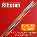 barres lumineuses led 64 diodes blanc jaune 6v 535mm technique industrielle télévision