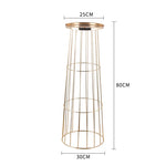 vases métal doré moderne structure maille support floral conique 60cm 80cm haute qualité décoration