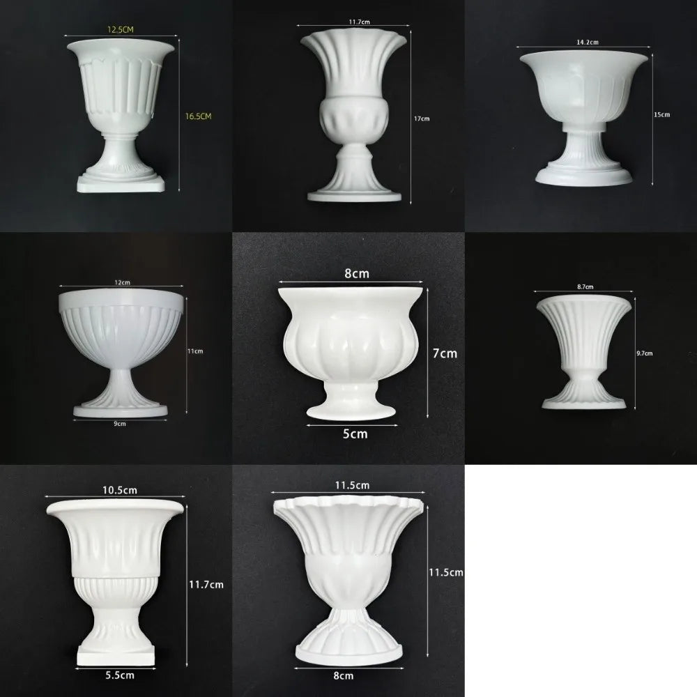 vase mural blanc classique rayures verticales opaque arrangement floral diy