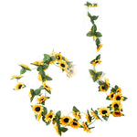guirlande tournesol artificielle fleurs jaunes vertes intérieur décoration bohème champêtre