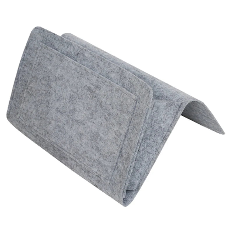 Sac rangement tissu géométrique gris adhésif accoudoir canapé moderne porte télécommande mouchoirs papier