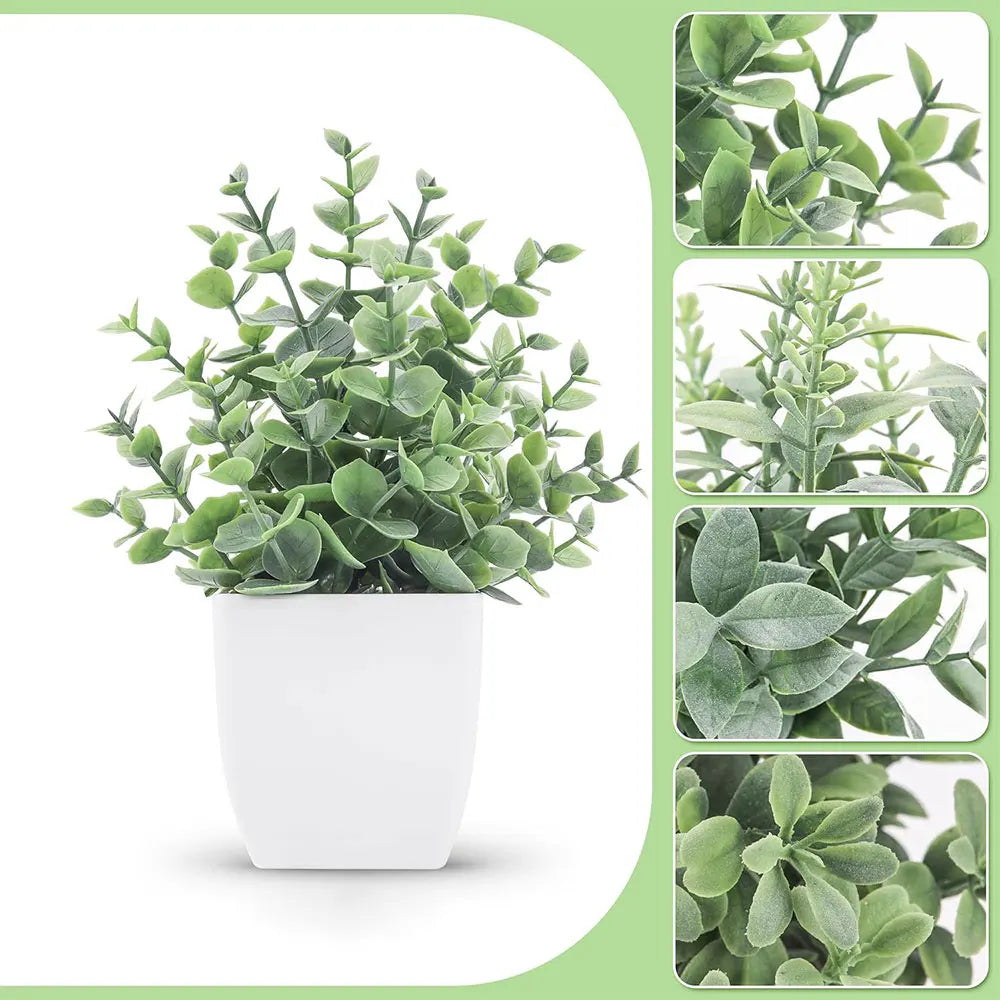 plantes artificielles feuilles vertes modernes maison décoration intérieure eucalyptus magnolia grass river leaves spring