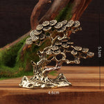 décoration intérieure sculpture arbre moderne feuilles stylisées cuivre doré artisanal base sculptée