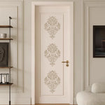 Stencil floral classique baroque marron clair peinture murale opacité 29.7cm 21cm