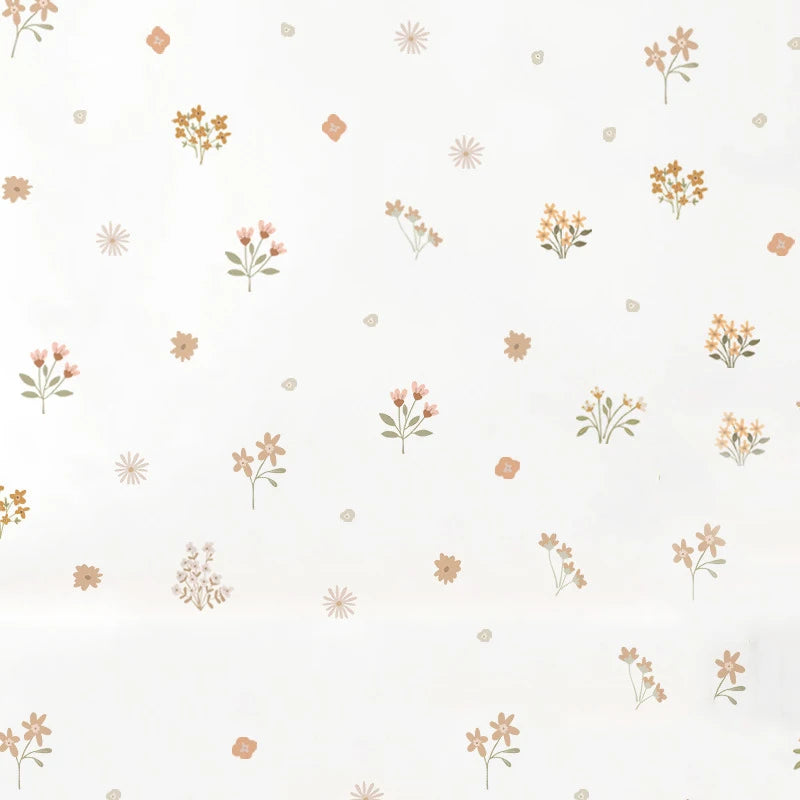 sticker mural bohème fleurs colorées adhésif salon chambre enfants decoration aquarelle opaque pvc nouveau