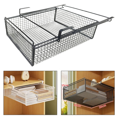 Panier tiroir coulissant suspendu métal vert rangement dressing