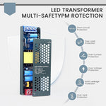 transformateur led alimentation 12v 24v 60w 100w 150w 200w 300w 400w industrielle ventilation noire