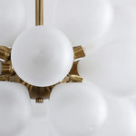 suspension lumineuse moderne boules translucides couleur vert blanc jaune rose gris clair salle bain