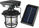lampe murale solaire ip65 étanche led noir cadre doré verre opalin rétro capteur mouvement