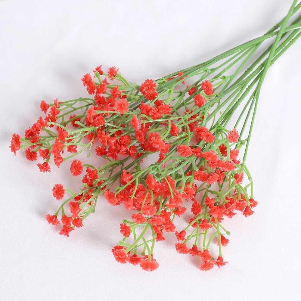 bouquet artificiel fleurs soie couleur bleu blanc rose jaune rouge violet